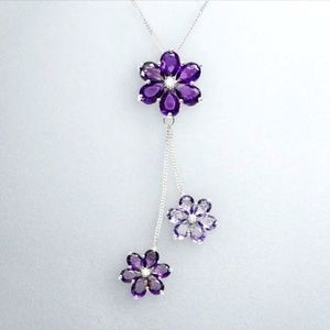 Rare Swarovski Vera Wang Crystal Floral Pendant Necklace